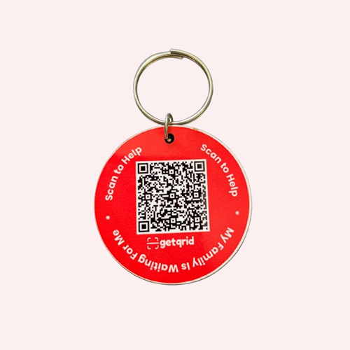 Pet Smart QR Tag (Pack of 1) (Red)