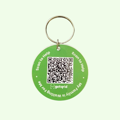 Pet Smart QR Tag (Pack of 1) (Green)